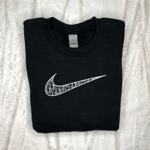 Embroidered Swoosh crewneck